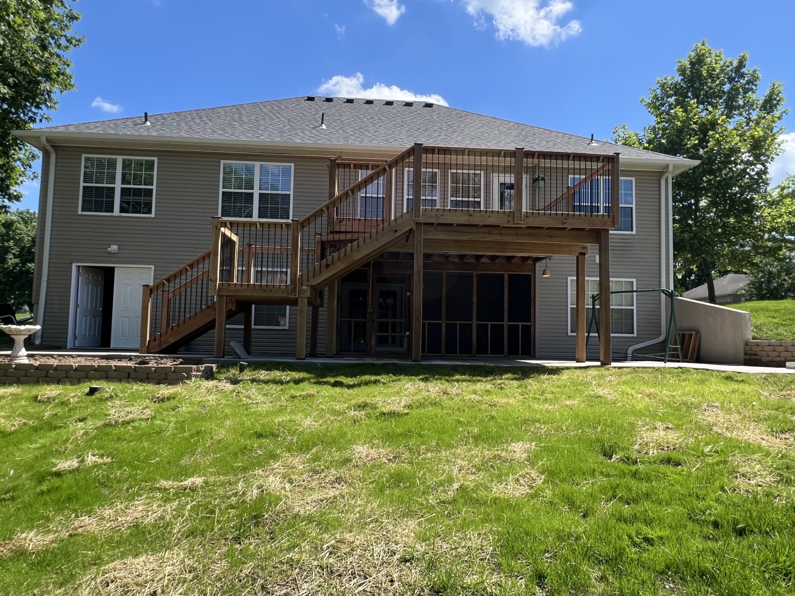 New Deck, Patio, and Retaining Wall