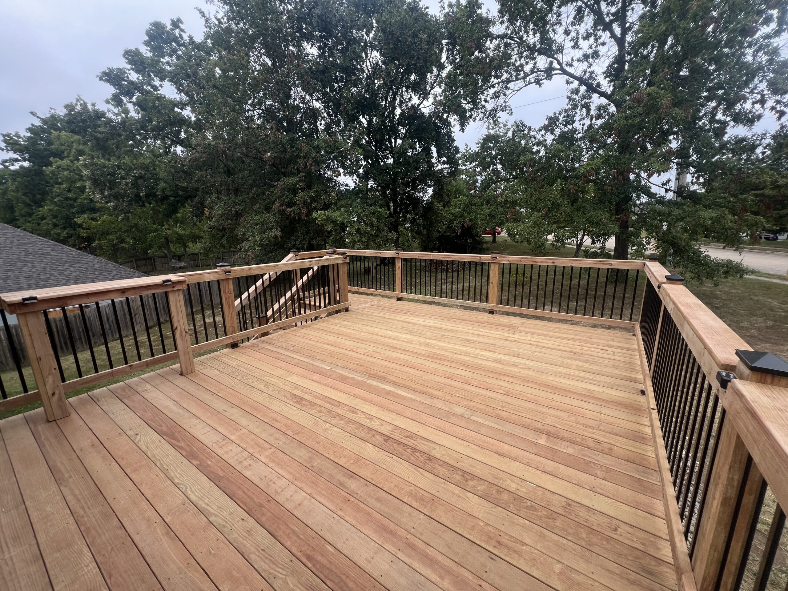 Spacious Deck with Integrated Lighting